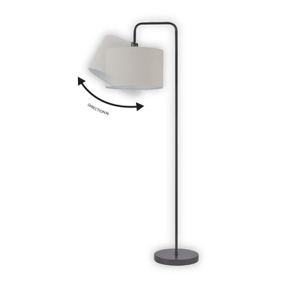 Brass Floor Lamp with White Shade for Modern Decor