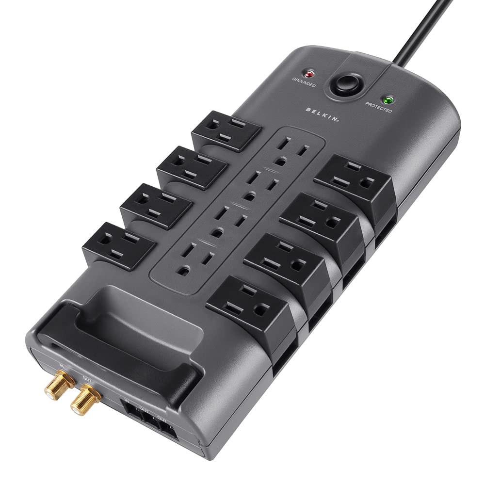 Surge Protector Power Strip With Rotating Outlets And Cord