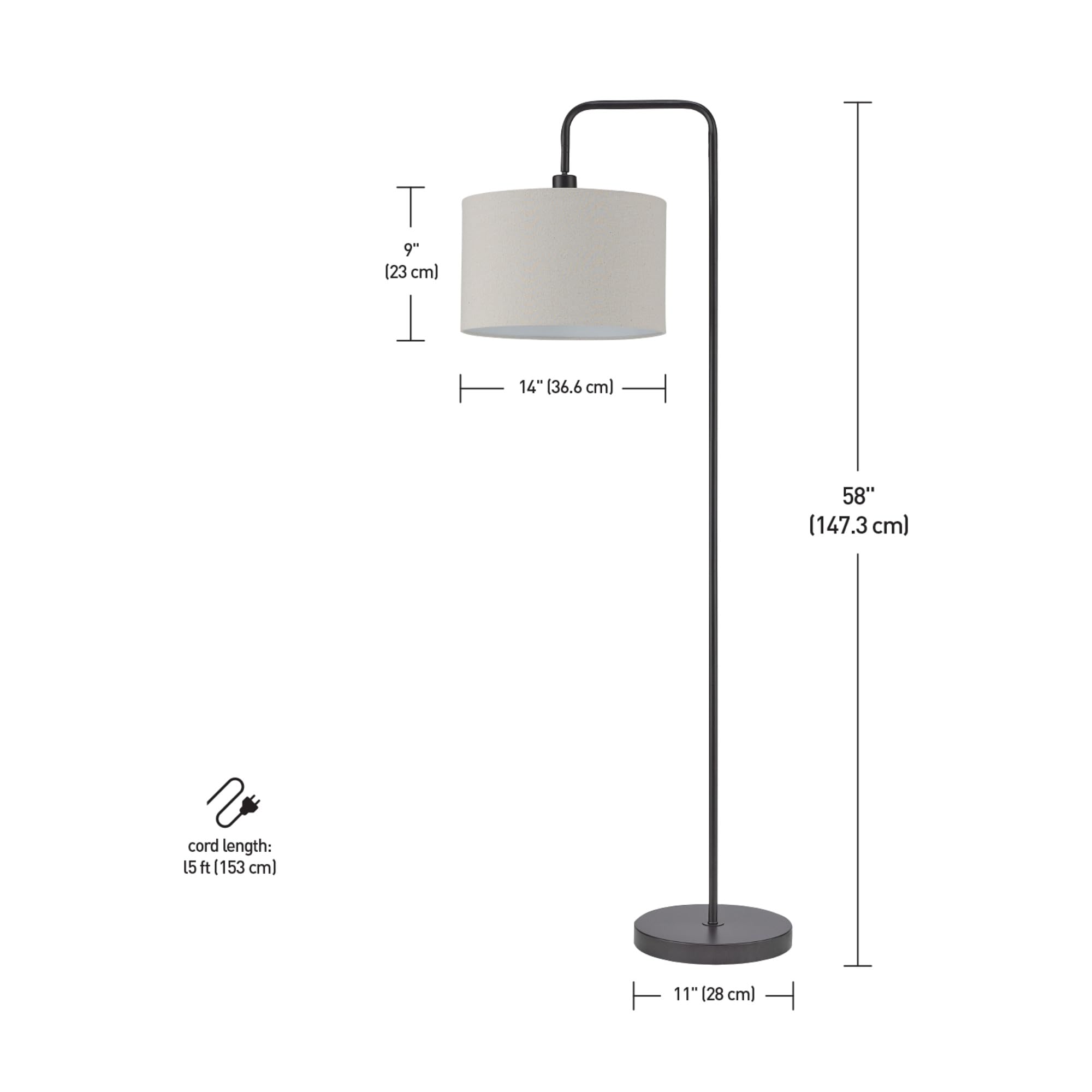 Brass Floor Lamp with White Shade for Modern Decor