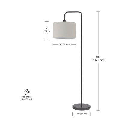 Brass Floor Lamp with White Shade for Modern Decor