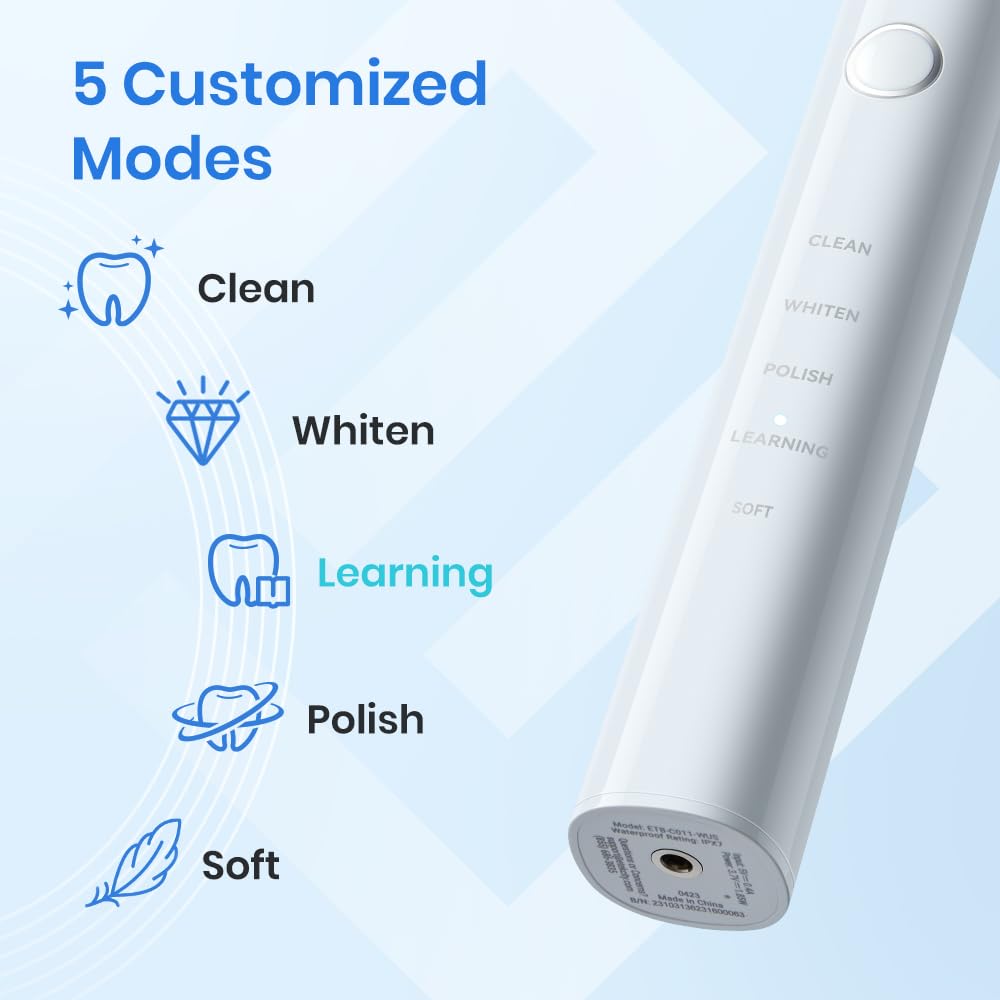 Etekcity Sonic Electric Toothbrush with Learning Mode