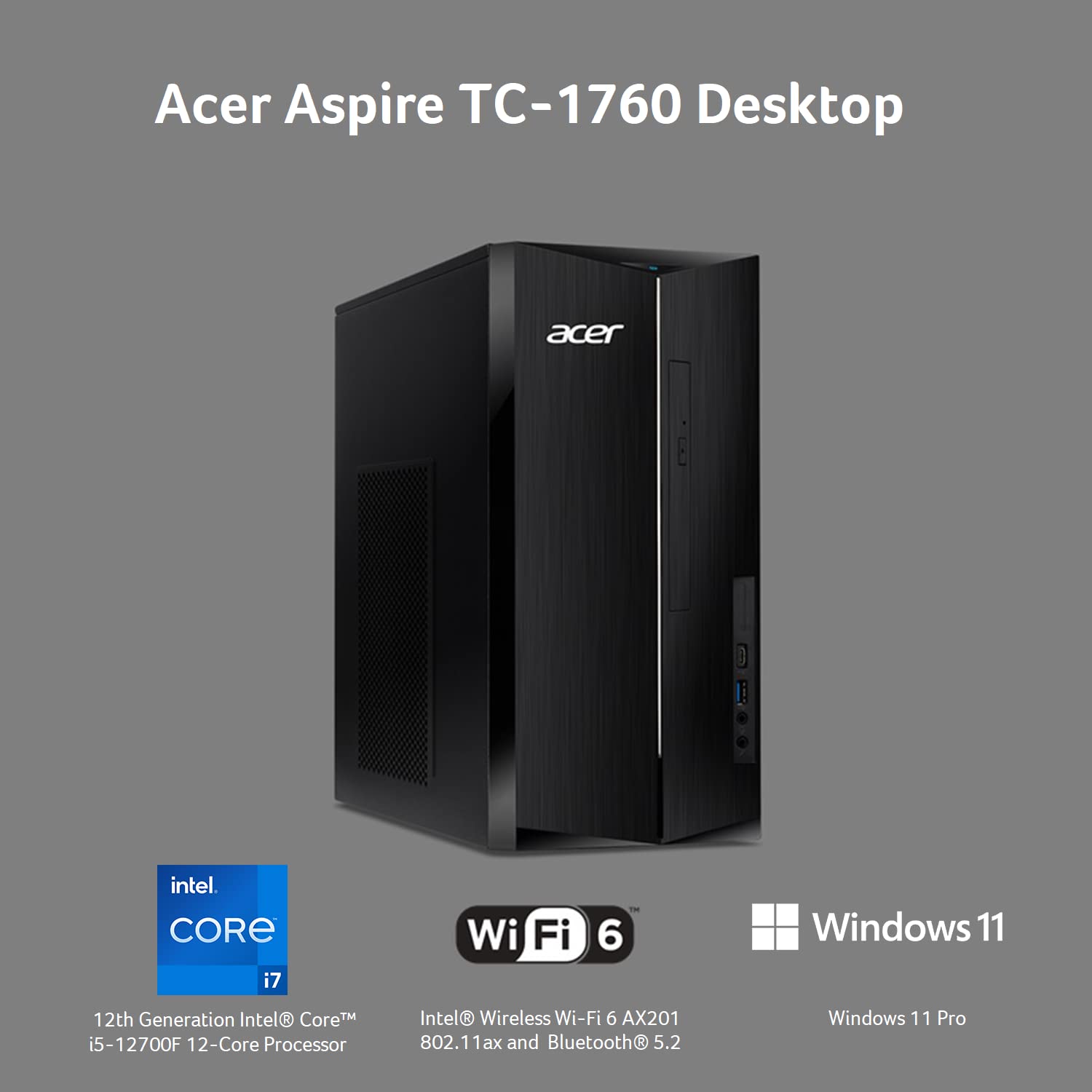 Acer Aspire TC Desktop with Fast Intel Core i5 Processor