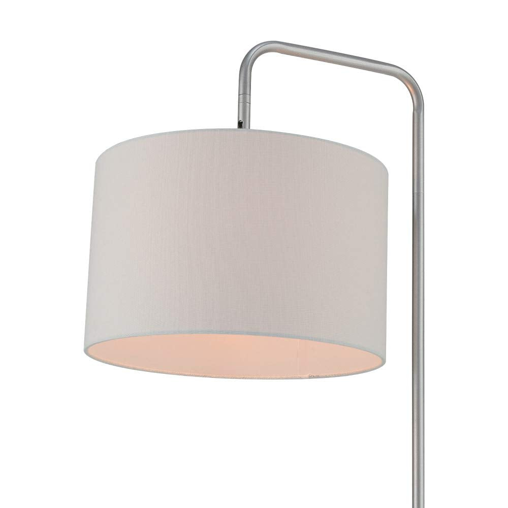 Brass Floor Lamp with White Shade for Modern Decor