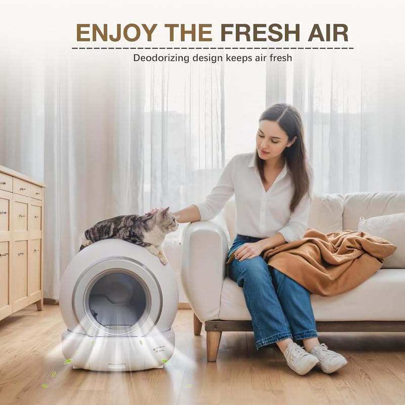 Self Cleaning Automatic Cat Litter Box with App Control