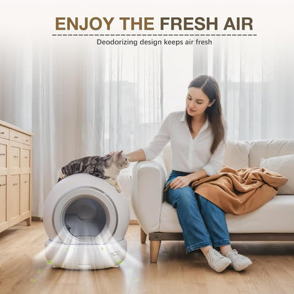 Self Cleaning Automatic Cat Litter Box with App Control