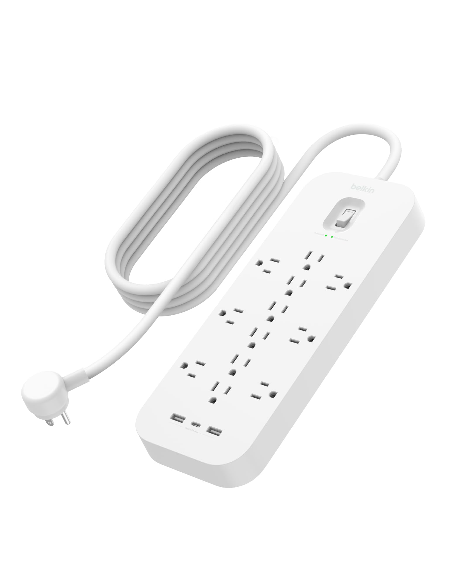 Belkin 12 Outlet Surge Protector Power Strip USB C Safe