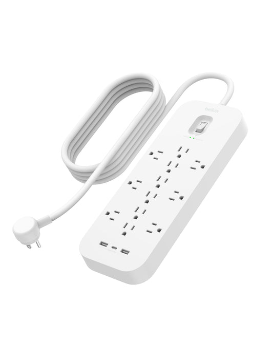 Belkin 12 Outlet Surge Protector Power Strip USB C Safe