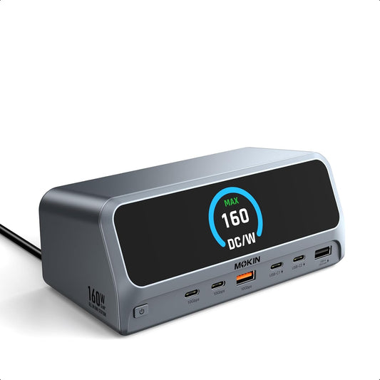 MOKiN 13 In 1 USB C Laptop Docking Station With LCD Display