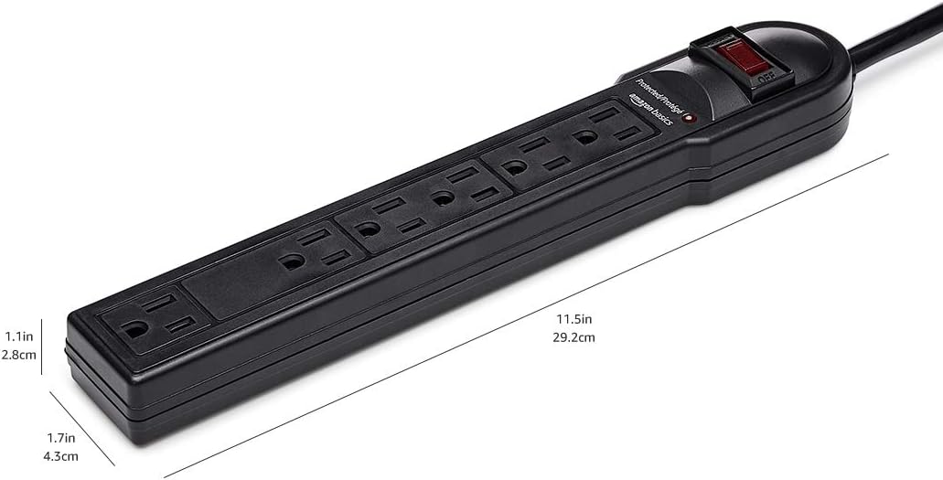 Amazon Basics Surge Protector Power Strip With LED Indicator