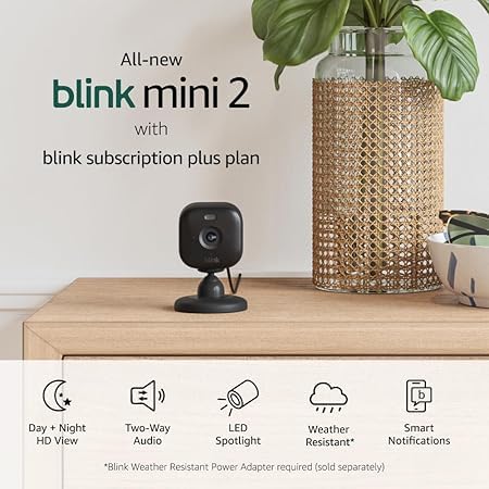 Blink Mini 2 Home Security Camera with Color Night Vision
