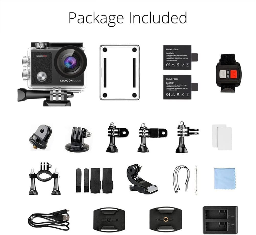4K Waterproof Action Camera with WiFi and Remote