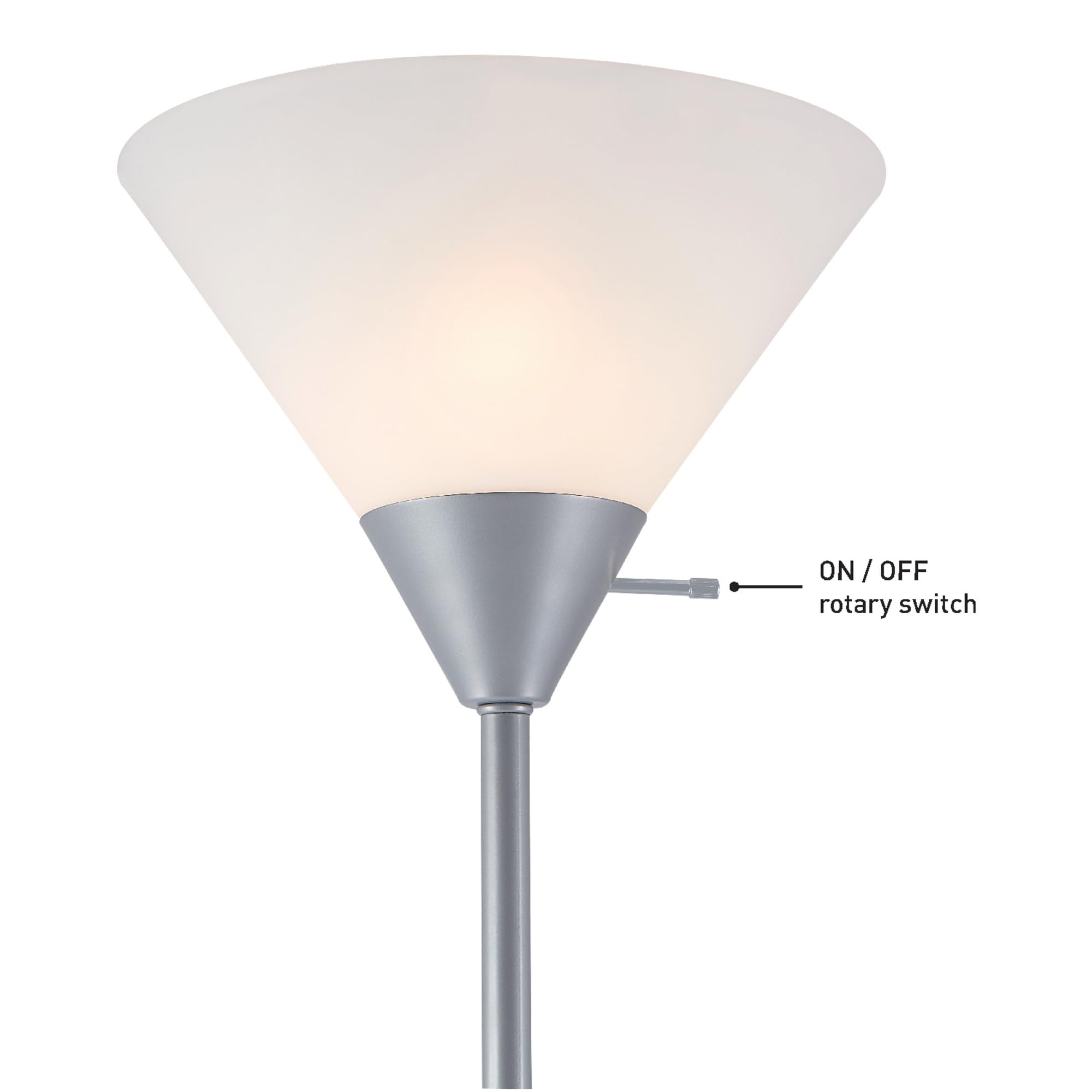 Globe Electric Delilah Floor Lamp with Adjustable Reading Light