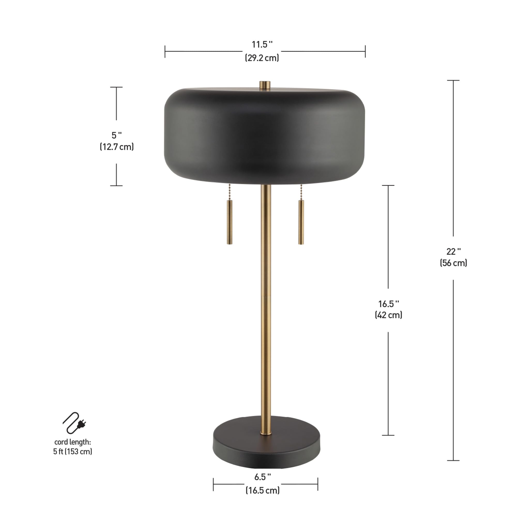 Metallic Gray Table Lamp with Dual Pull Chains for Versatile Lighting