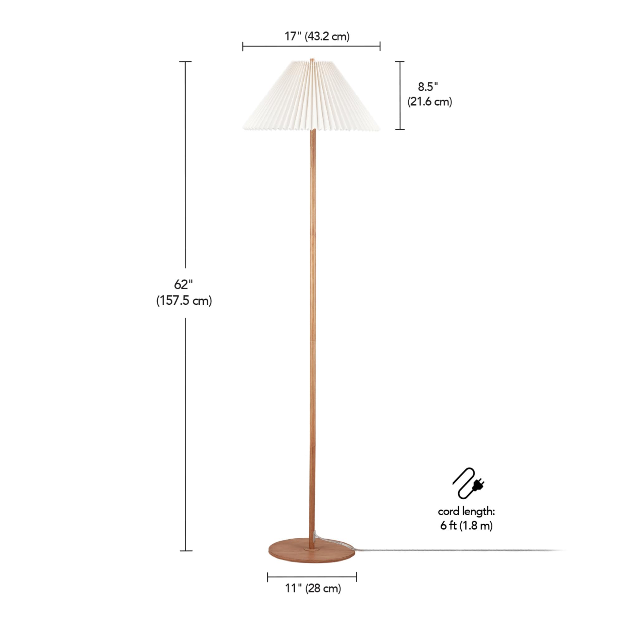 Modern 58 Inch Floor Lamp with Geometric Design