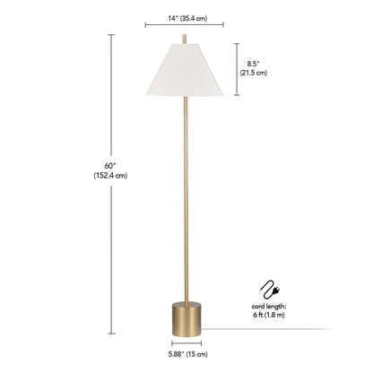 Modern 58 Inch Floor Lamp with Geometric Design