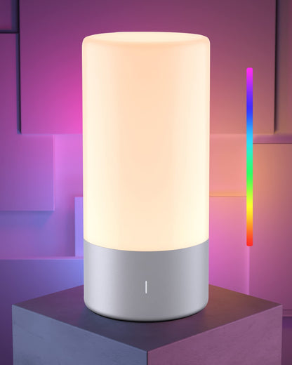 Touch Bedside Table Lamp Rgb 3 Way Dimmable Nightstand