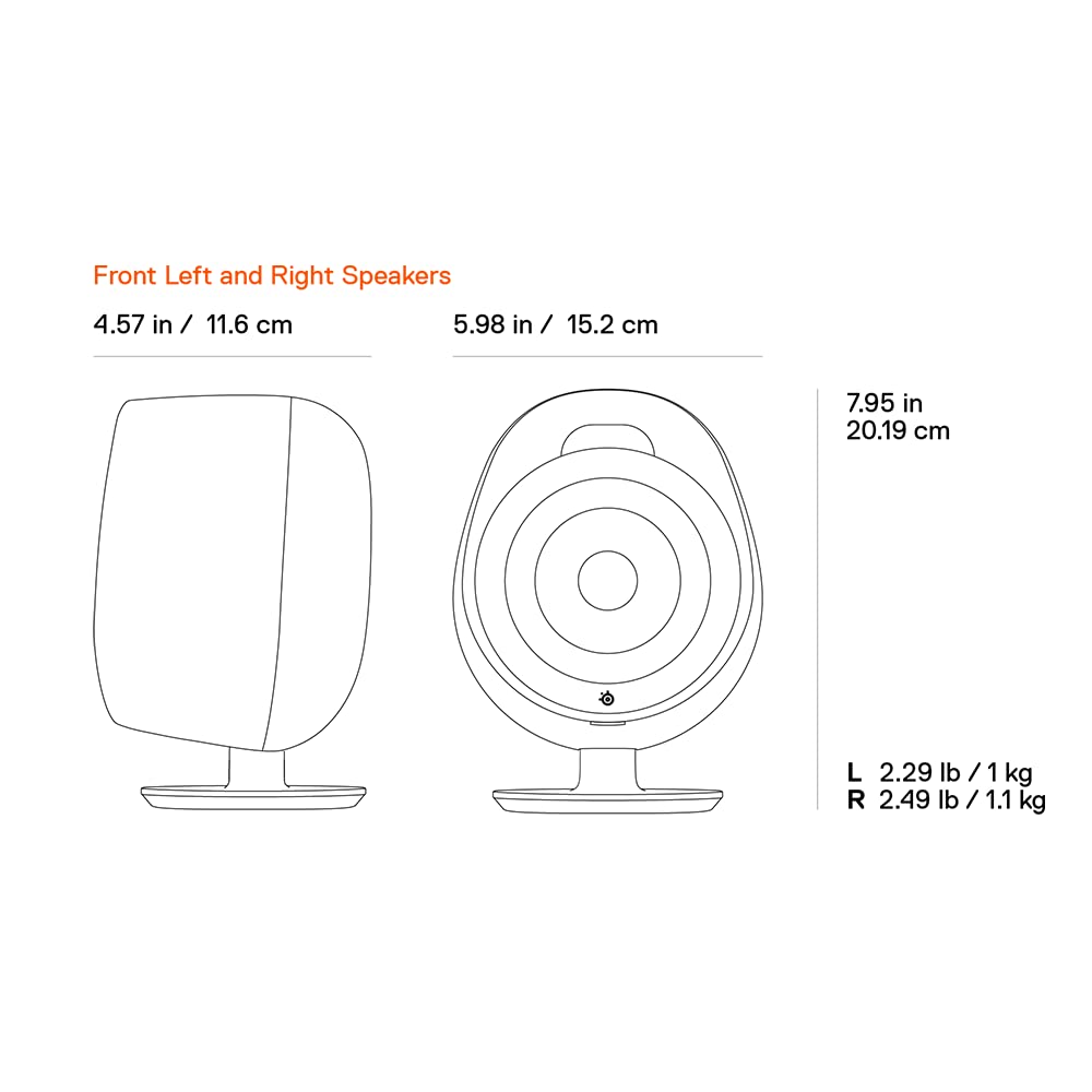 SteelSeries Arena 3 Gaming Speakers with Immersive Audio