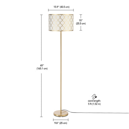 Modern 58 Inch Floor Lamp with Geometric Design