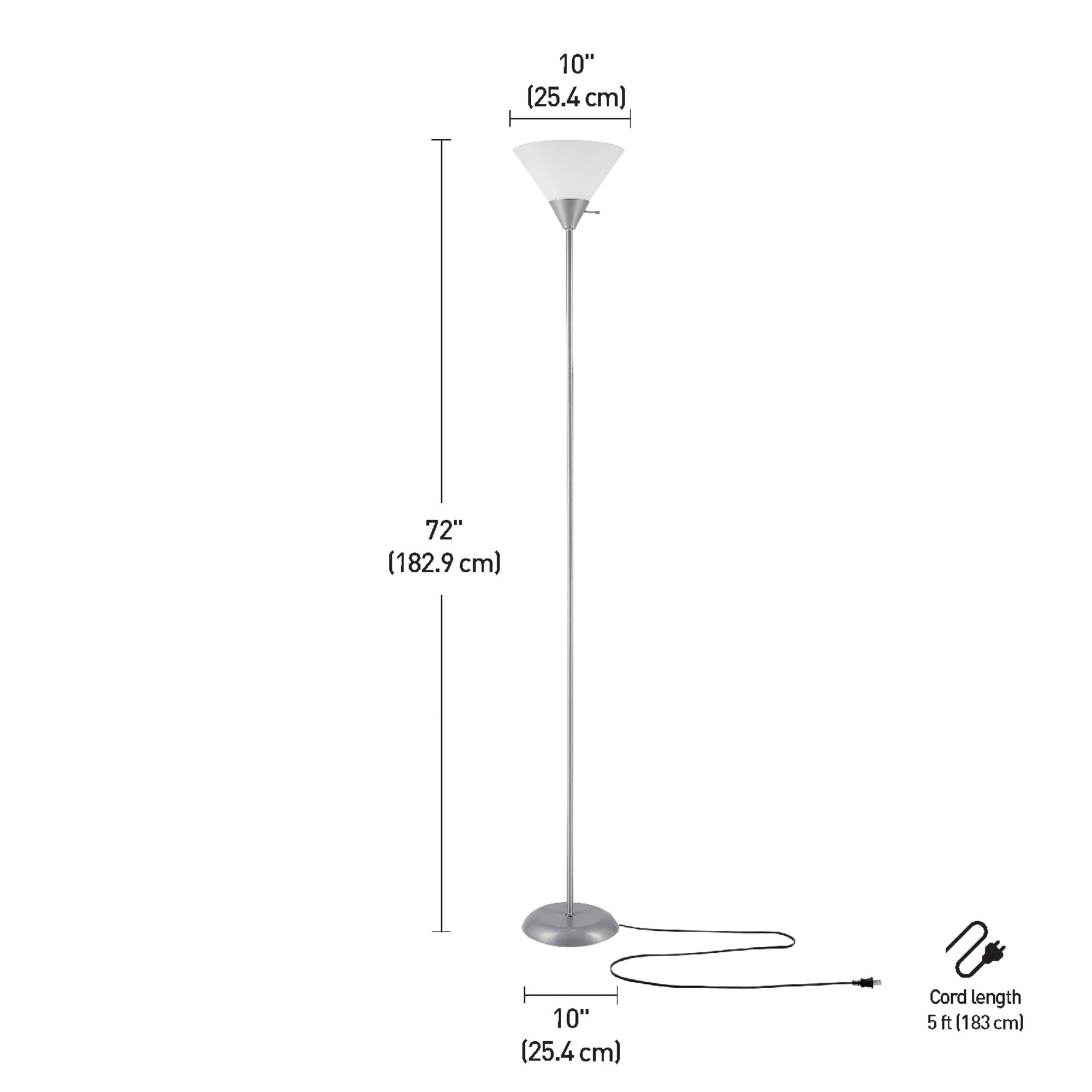 Globe Electric Delilah Floor Lamp with Adjustable Reading Light