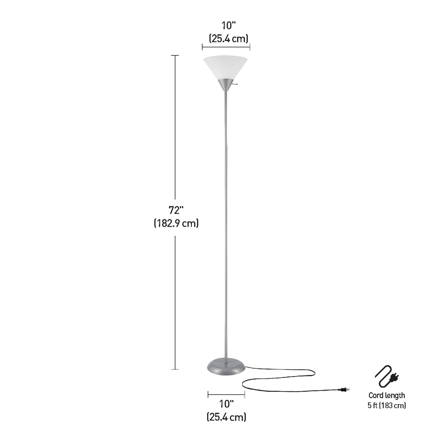 Globe Electric Delilah Floor Lamp with Adjustable Reading Light