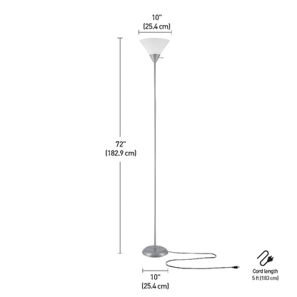 Globe Electric Delilah Floor Lamp with Adjustable Reading Light