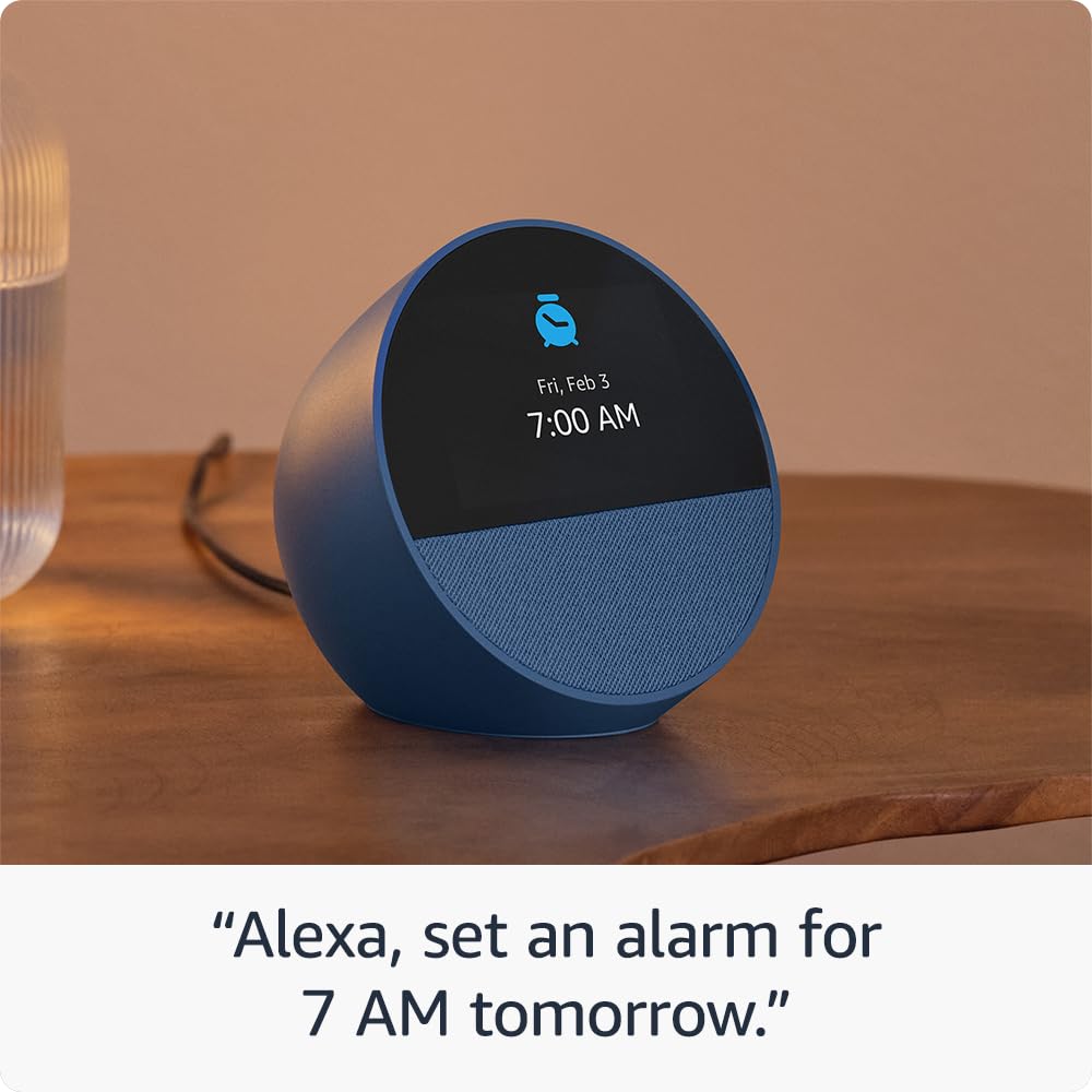 Amazon Echo Spot Smart Alarm Clock With Alexa Nightstand