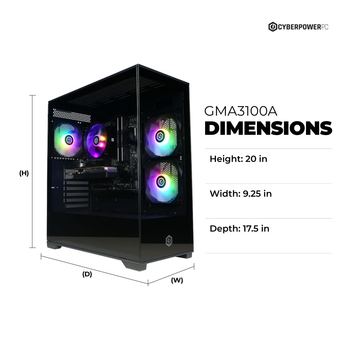 CyberPowerPC Gamer Master Ryzen 5 Gaming PC RX 6400 16GB