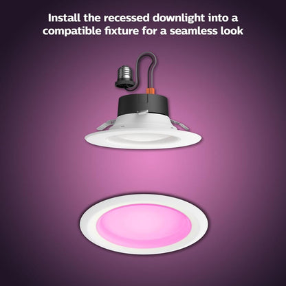 Philips Hue Smart LED Downlight 4 Pack With Color Control
