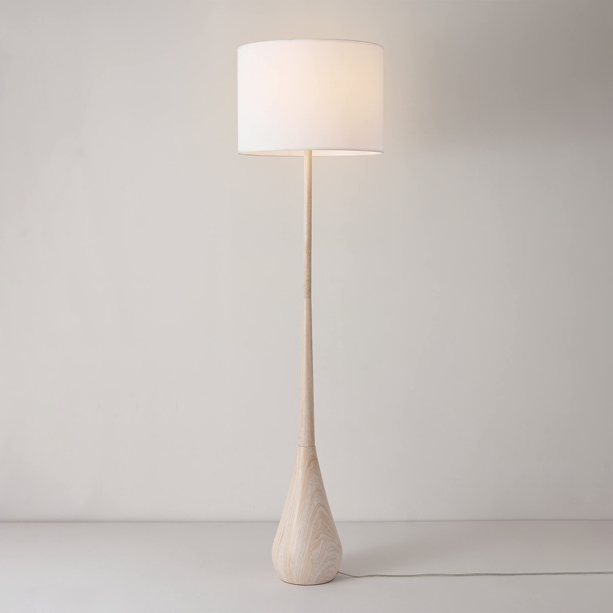 Modern 70 Inch Floor Lamp with Soft White Shade