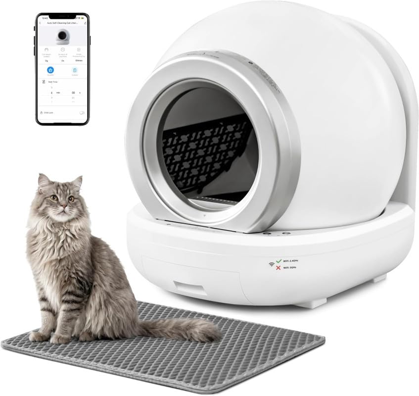Self Cleaning Automatic Cat Litter Box with App Control
