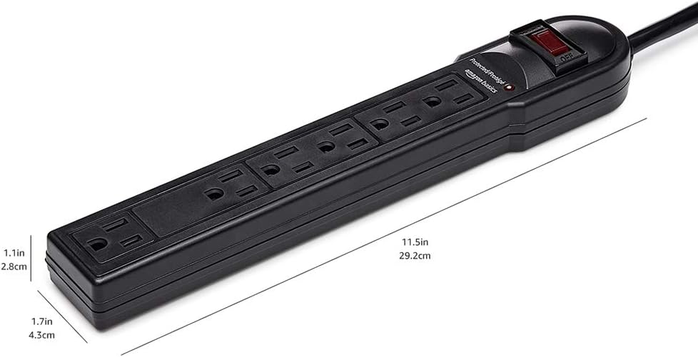 Amazon Basics Surge Protector Power Strip With LED Indicator
