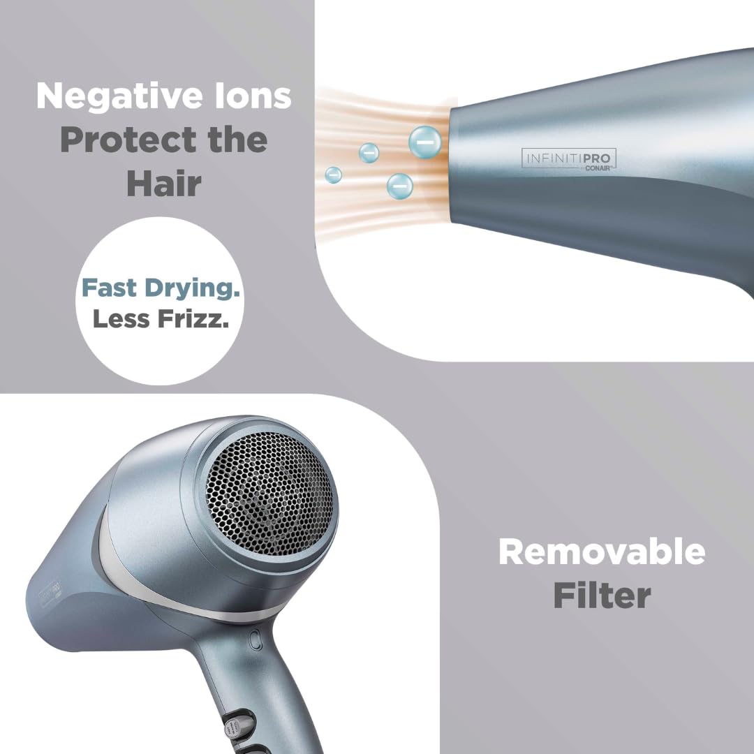 InfinitiPRO Hair Dryer With Diffuser For Faster Drying