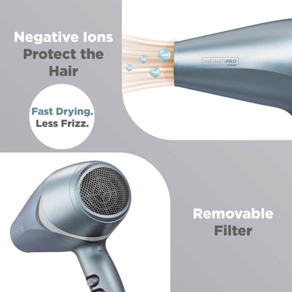 InfinitiPRO Hair Dryer With Diffuser For Faster Drying
