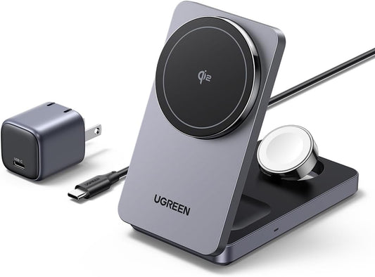 UGREEN MagFlow 3-in-1 Wireless Charger Station for iPhone