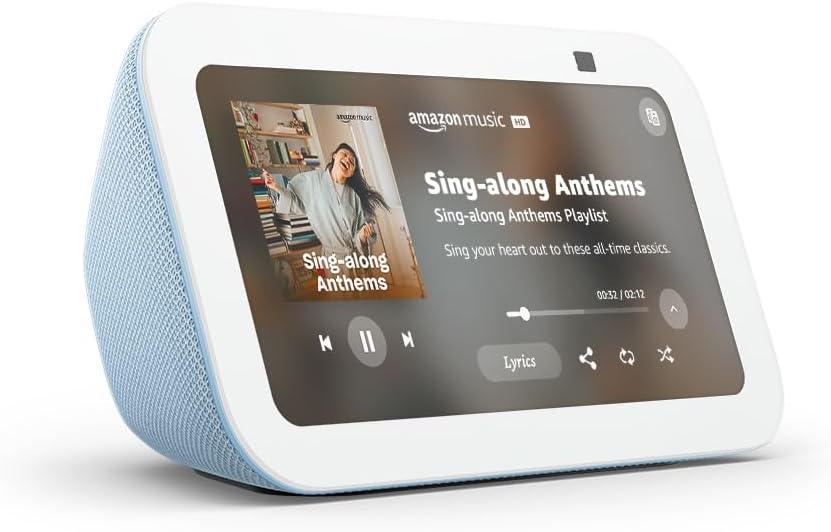 Echo Show 5 Smart Display With Clearer Sound Glacier White