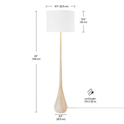 Modern 70 Inch Floor Lamp with Soft White Shade
