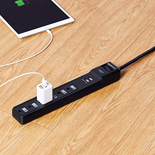 Amazon Basics Surge Protector Power Strip With USB Ports