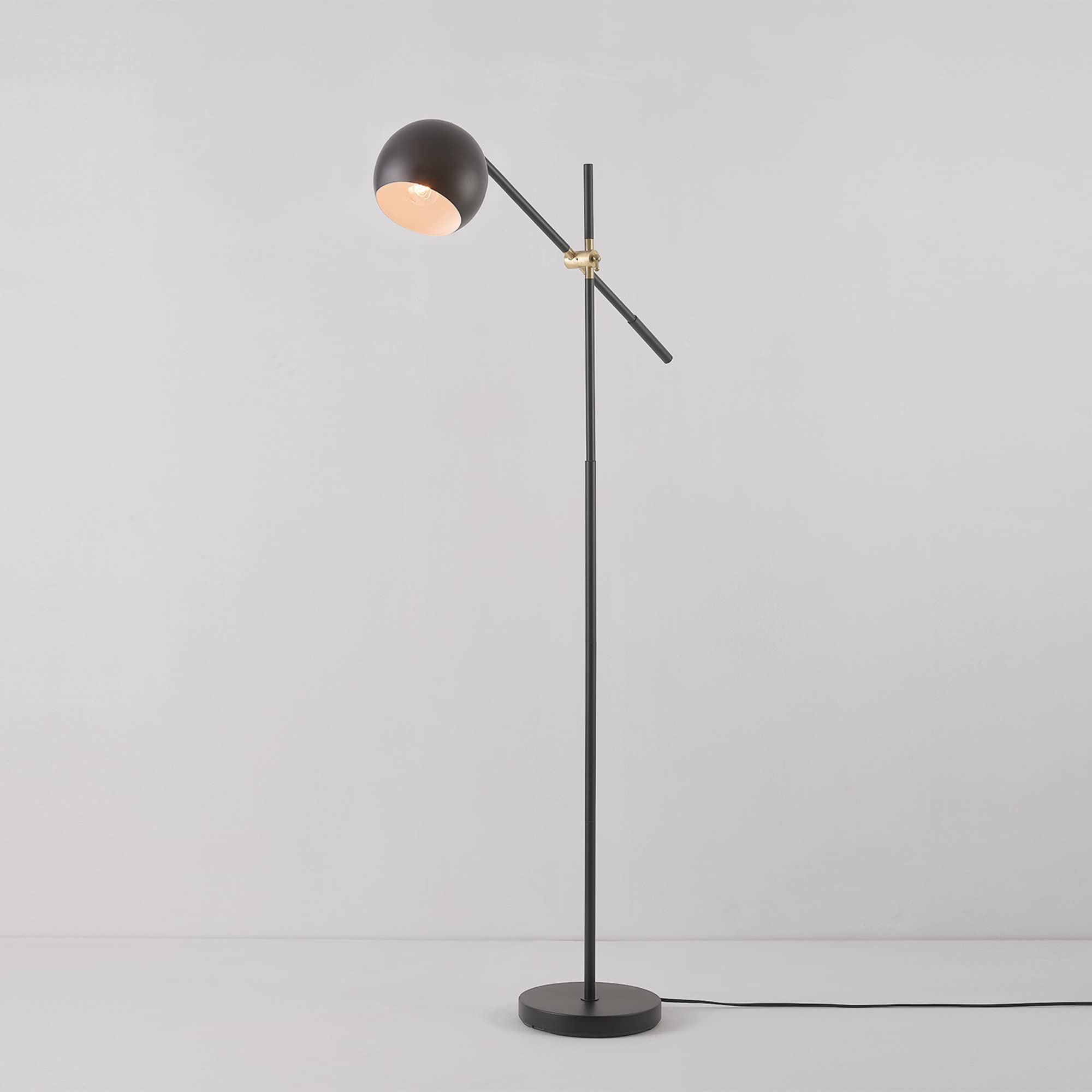 Molly Floor Lamp with Matte Black Finish and Slim Profile