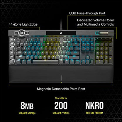 Corsair K100 RGB Gaming Keyboard with Hyper-Processing Technology
