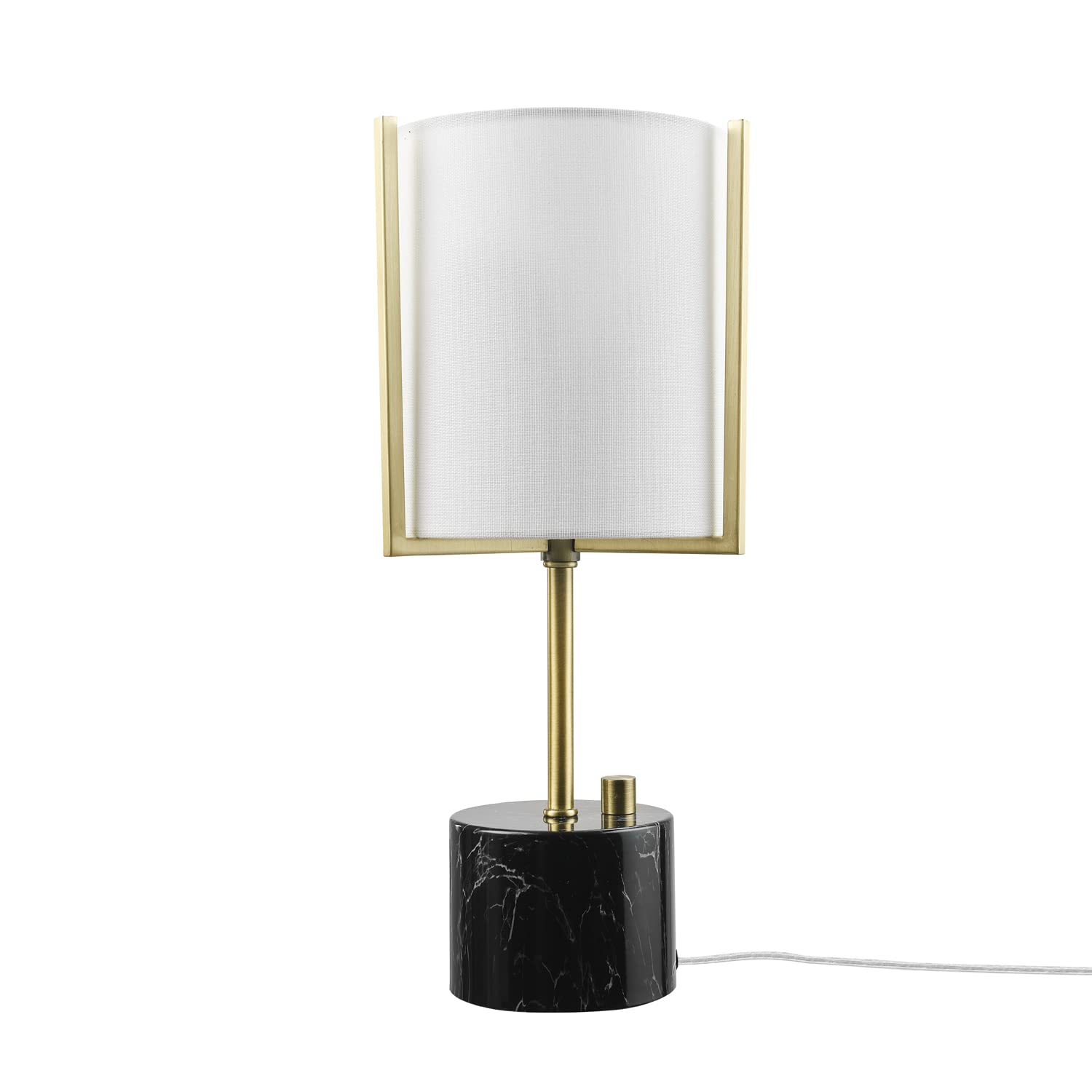 Metallic Gray Table Lamp with Dual Pull Chains for Versatile Lighting