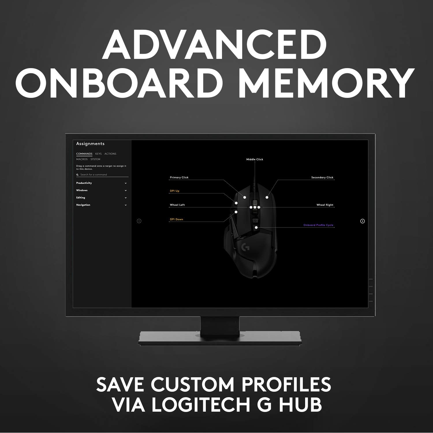 Logitech G502 HERO Wired Gaming Mouse with Adjustable Weights