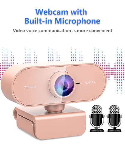1080P HD Webcam with Microphone for PC Mac Laptops YouTube