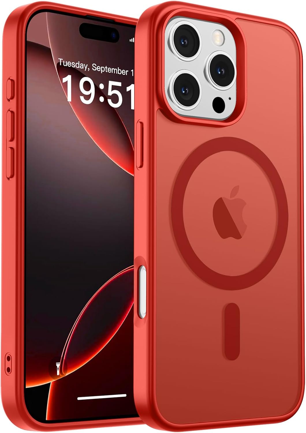 MagSafe Compatible iPhone 14 15 Case Matte Shockproof Anti Scratch Black