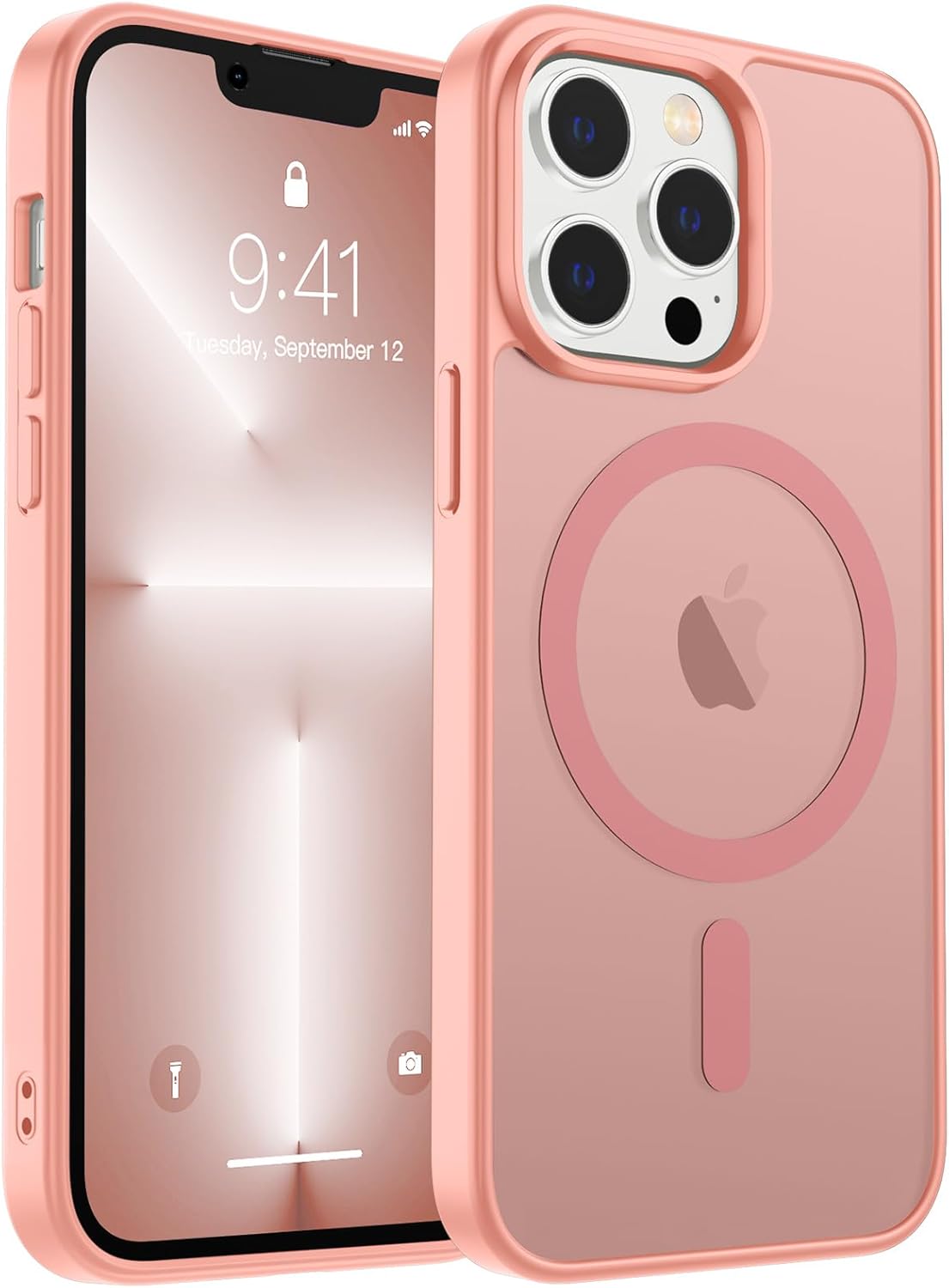 MagSafe Compatible iPhone 14 15 Case Matte Shockproof Anti Scratch Black