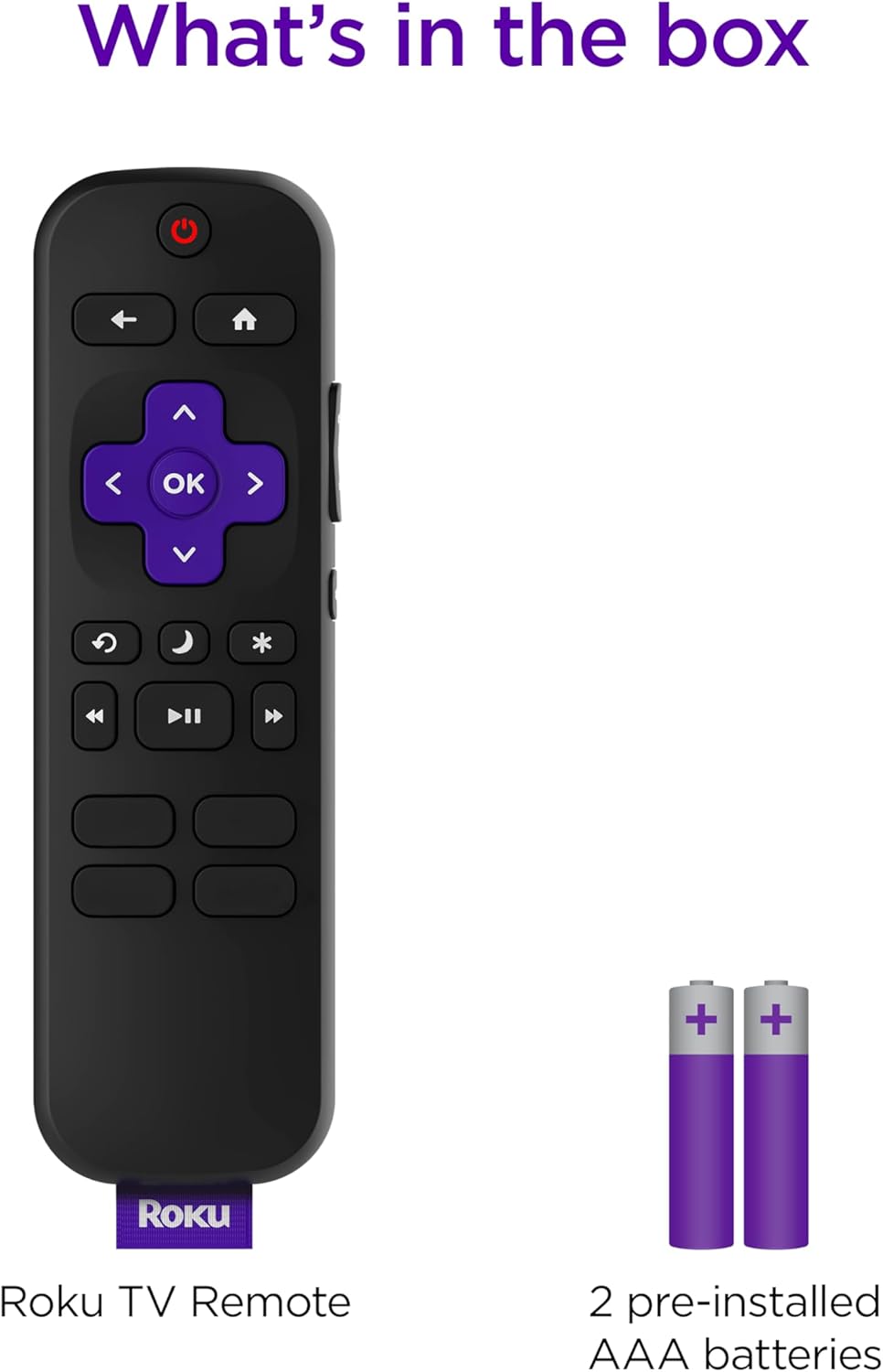 Roku TV Remote Control Easy Setup Replacement Remote