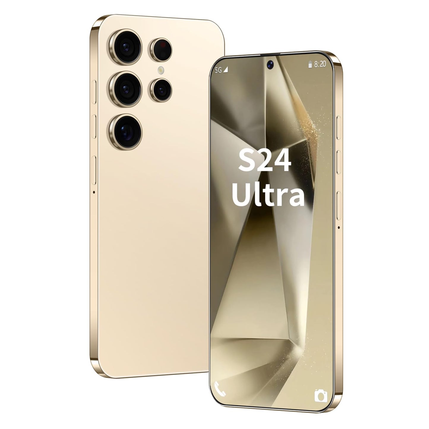 Unlocked S24 Ultra Android Phone 5G 6800mAh Dual SIM 108MP Camera Titanium Black