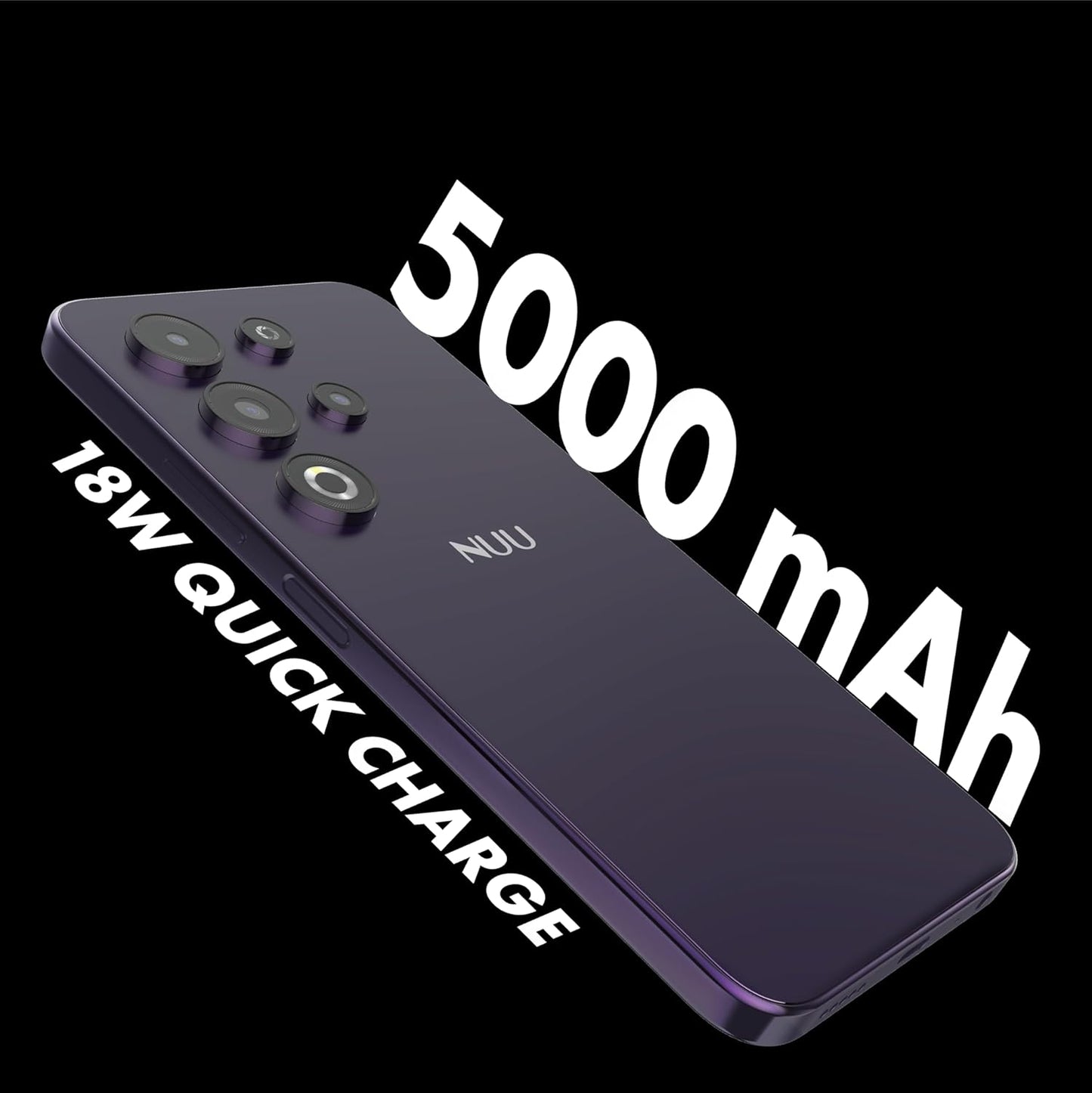 NUU N30 Unlocked Android Phone 6GB RAM 128GB Dual SIM 6.7 Inch Purple Teen