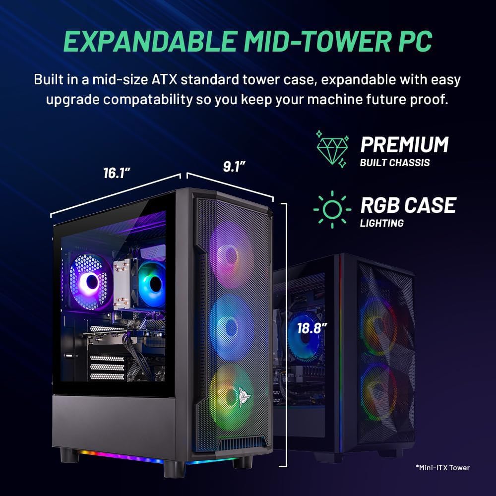 Skytech Nebula Gaming Desktop RTX 3050 Fast Performance