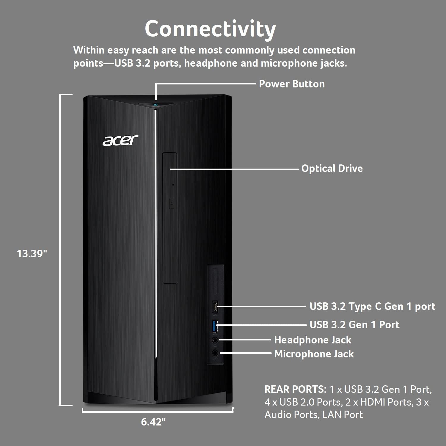 Acer Aspire TC Desktop with Intel Core i5 Performance