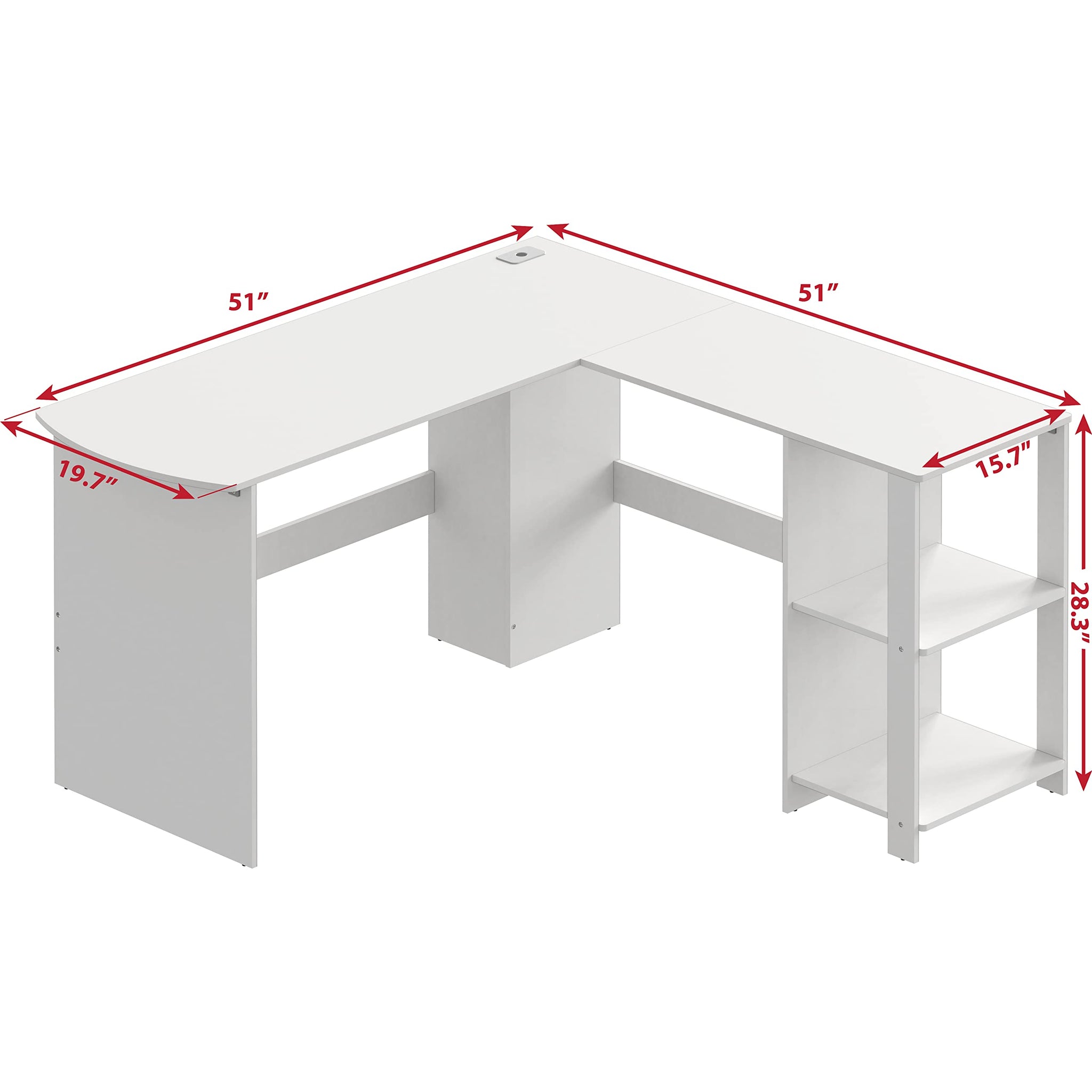 L Shaped Home Office Desk with Storage Solutions